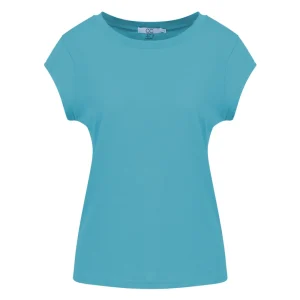 Coster Copenhagen CC Heart Basic T-Shirt Aqua Blue- T-shirts & Tops