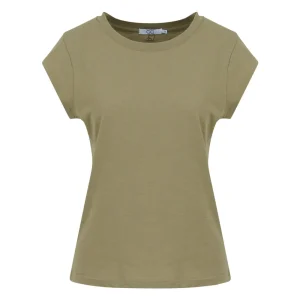Coster Copenhagen CC Heart Basic T-Shirt Dusty Olive- T-shirts & Tops