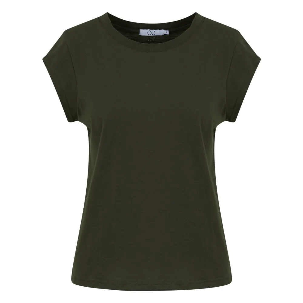cc_heart_basic_tshirt_hun_0.webp Coster Copenhagen CC Heart Basic T-Shirt Hunter Green- T-shirts & Tops