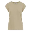 Coster Copenhagen CC Heart Basic T-Shirt Sand Olive- T-shirts & Tops