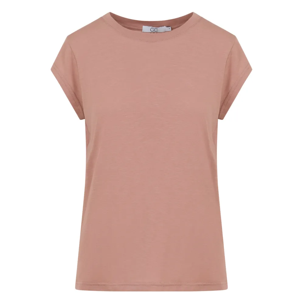 cc_heart_basic_tshirt_was_0.webp Coster Copenhagen CC Heart Basic T-Shirt Washed Rose- T-shirts & Tops