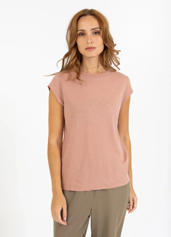 Coster Copenhagen CC Heart Basic T-Shirt Washed Rose- T-shirts & Tops