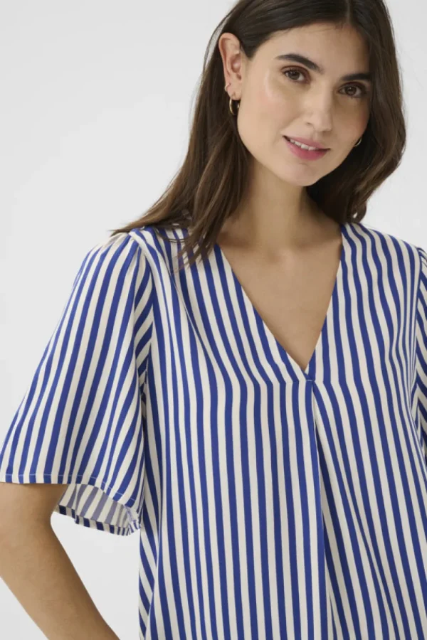 Culture CUDenia SS Blouse Mazarine Blue- Shirts & Blusen