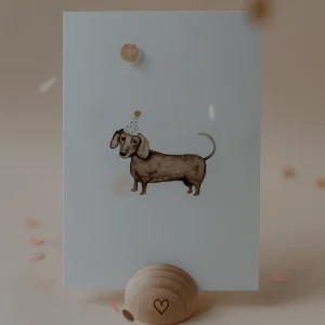 Eulenschnitt ES Aquarellkarte Dachshund- Lovely Stuff