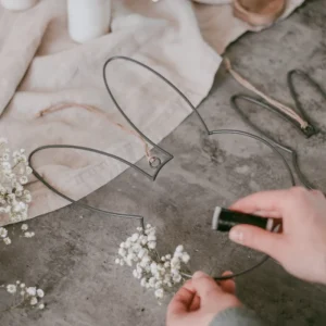 Eulenschnitt ES Metallkranz Hase 2er Set- Dekoration