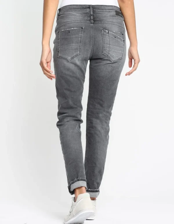 Gang 94Amelie Relaxed Fit Jeans Grey Soft Destroy- Jeans