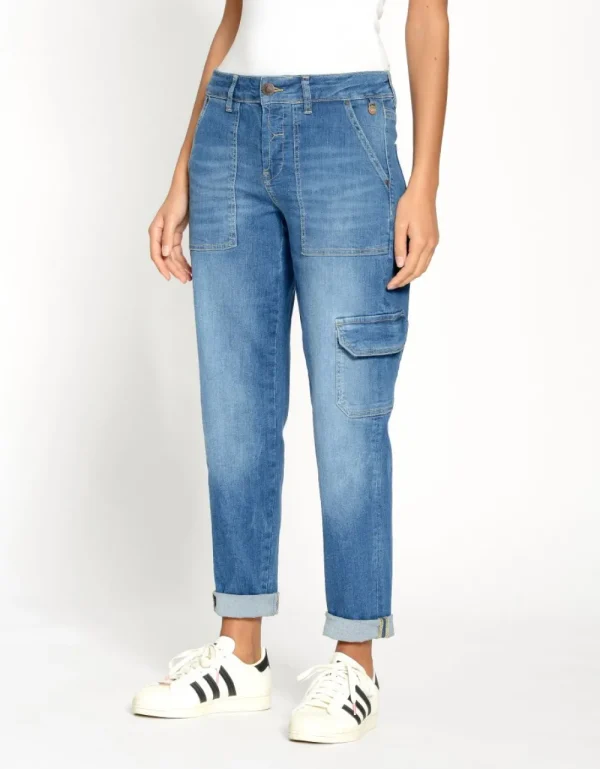 Gang 94Gerda Worker Jeans Med. Waterline Wash- Jeans