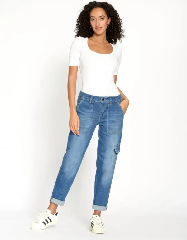 Gang 94Gerda Worker Jeans Med. Waterline Wash- Jeans