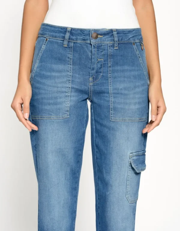 Gang 94Gerda Worker Jeans Med. Waterline Wash- Jeans