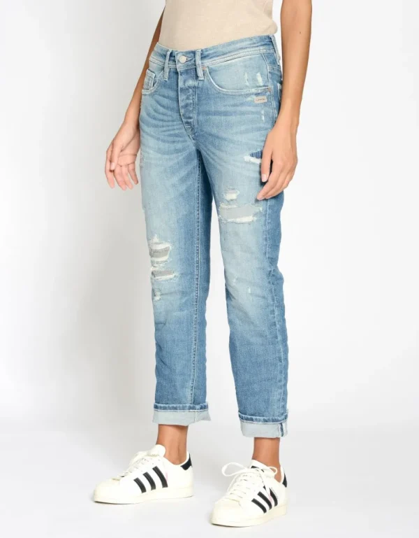 Gang 94Nica Cropped Cool Vint Midblue- Jeans