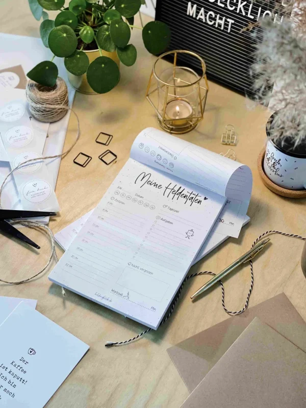 Heldenglück HG Notizblock Heldentaten- Lovely Stuff