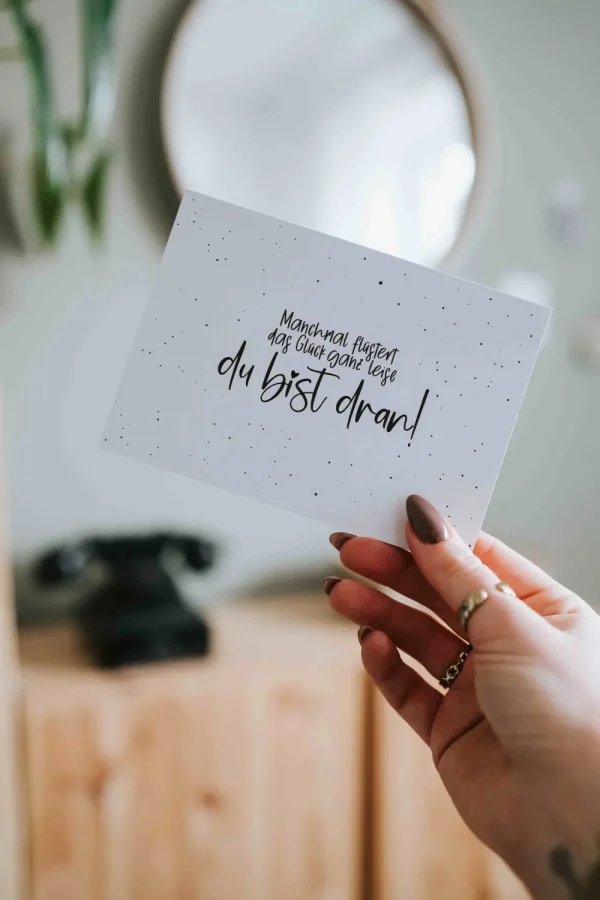 Heldenglück HG Postkarte · Glück flüstert- Lovely Stuff