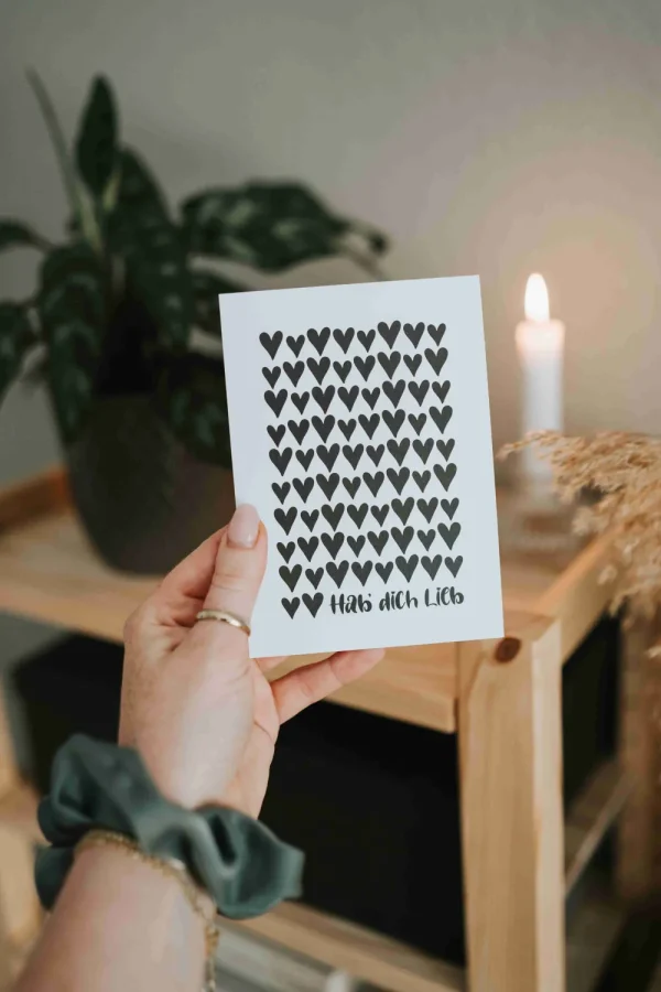 Heldenglück HG Postkarte Hab dich lieb- Lovely Stuff