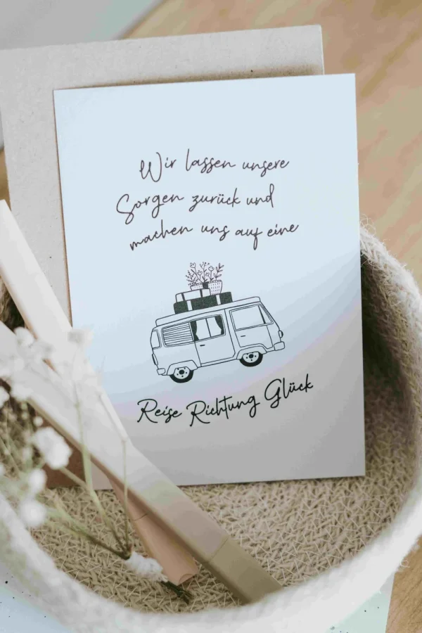 Heldenglück HG Postkarte Reise Richtung Glück- Lovely Stuff