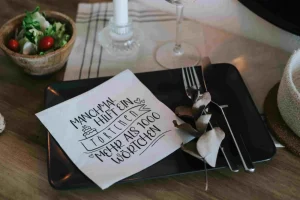 Heldenglück HG Serviette 1000 Wörtchen- Küche & Gedeckter Tisch