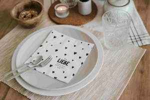 Heldenglück HG Serviette Von Liebe allein- Küche & Gedeckter Tisch