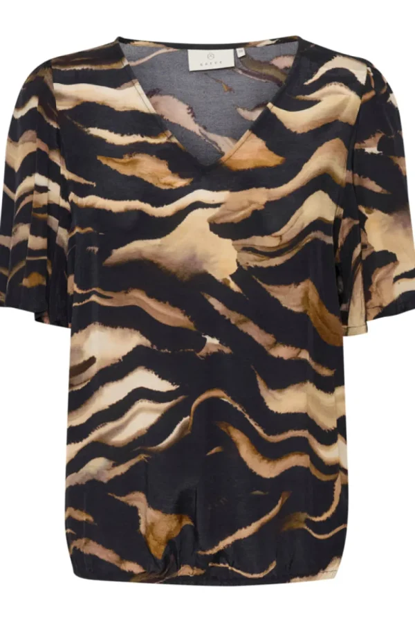Kaffee KALaila Blouse Brown Tiger Print- Shirts & Blusen