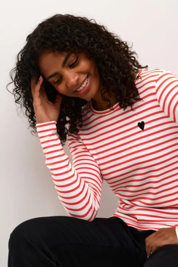 Kaffee KALiddy T-Shirt Chalk Fiery Red- Shirts & Blusen