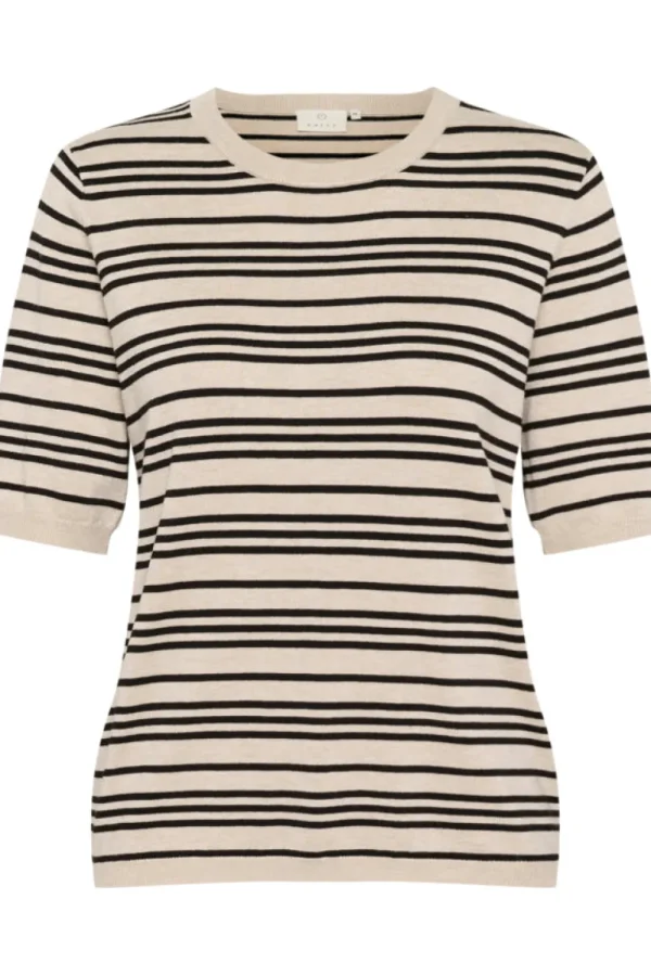 Kaffee KALizza Striped Knit Feather Gray- Strick & Cardigans