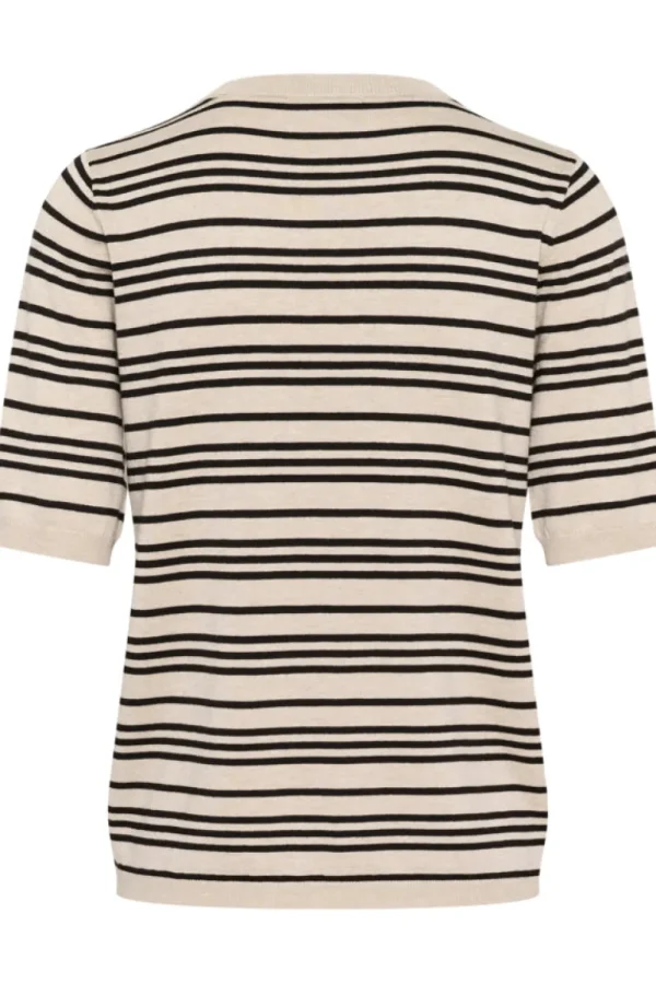 Kaffee KALizza Striped Knit Feather Gray- Strick & Cardigans