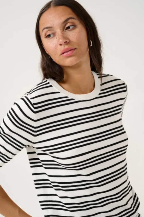 Kaffee KALizza Striped Knit Black- Strick & Cardigans