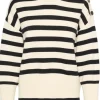 Kaffee KAMerie Knit Pullover White Black- Strick & Cardigans