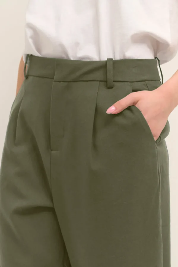 Kaffee KAMerle 7/8 Pants Suiting Grape Leaf- Hosen