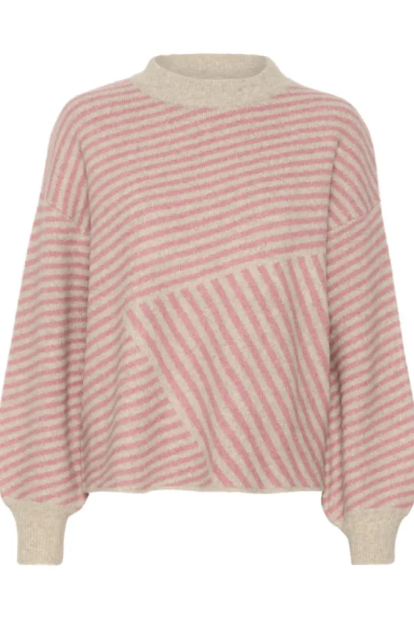 Kaffee KAVerana Knitt Pullover Feather Gray- Strick & Cardigans