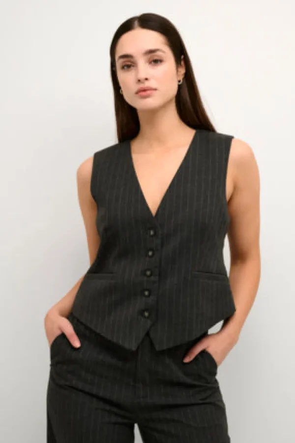 Kaffee KRTya Waistcoat Dark Grey- Blazer