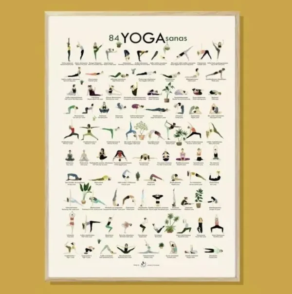 Les Carollaises LC Yoga Haltung Poster- Lovely Stuff