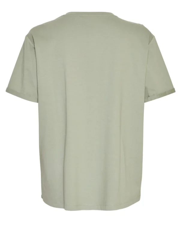 MSCH Terina Organic Small Logo Tee Green M Green M- T-shirts & Tops