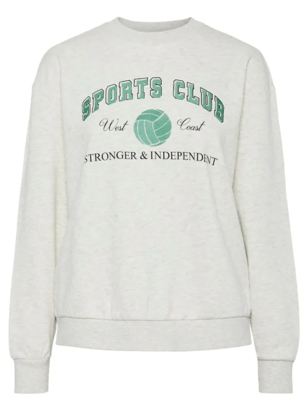 Pieces PCArina LS O-Neck Sweatshirt LGM- Sweatshirts & Hoodies