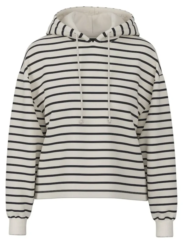 Pieces PCChilli LS Hoodie Stripes Cloud Dancer- Sweatshirts & Hoodies