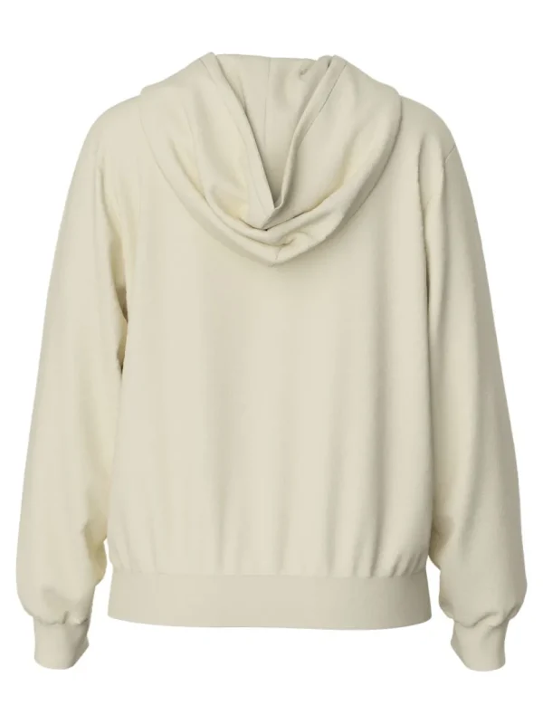 Pieces PCChilli LS Zip Hoodie White Pepper- Sweatshirts & Hoodies