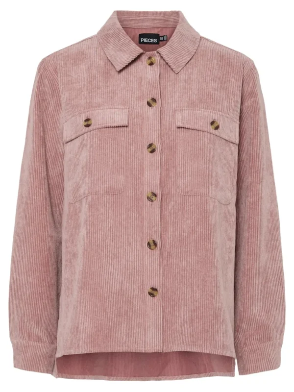 Pieces PCEffi LS Shirt Ash Rose- Shirts & Blusen
