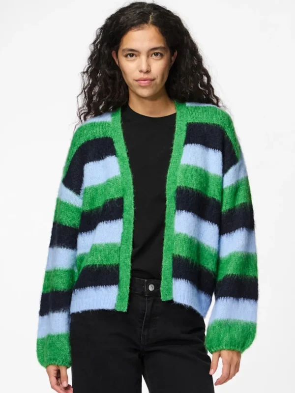 Vila PCFicca LS Loose Knit Cardigan Fern Green- Strick & Cardigans