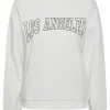 Pieces PCFreya LS Oversize Sweat Bright White- Sweatshirts & Hoodies