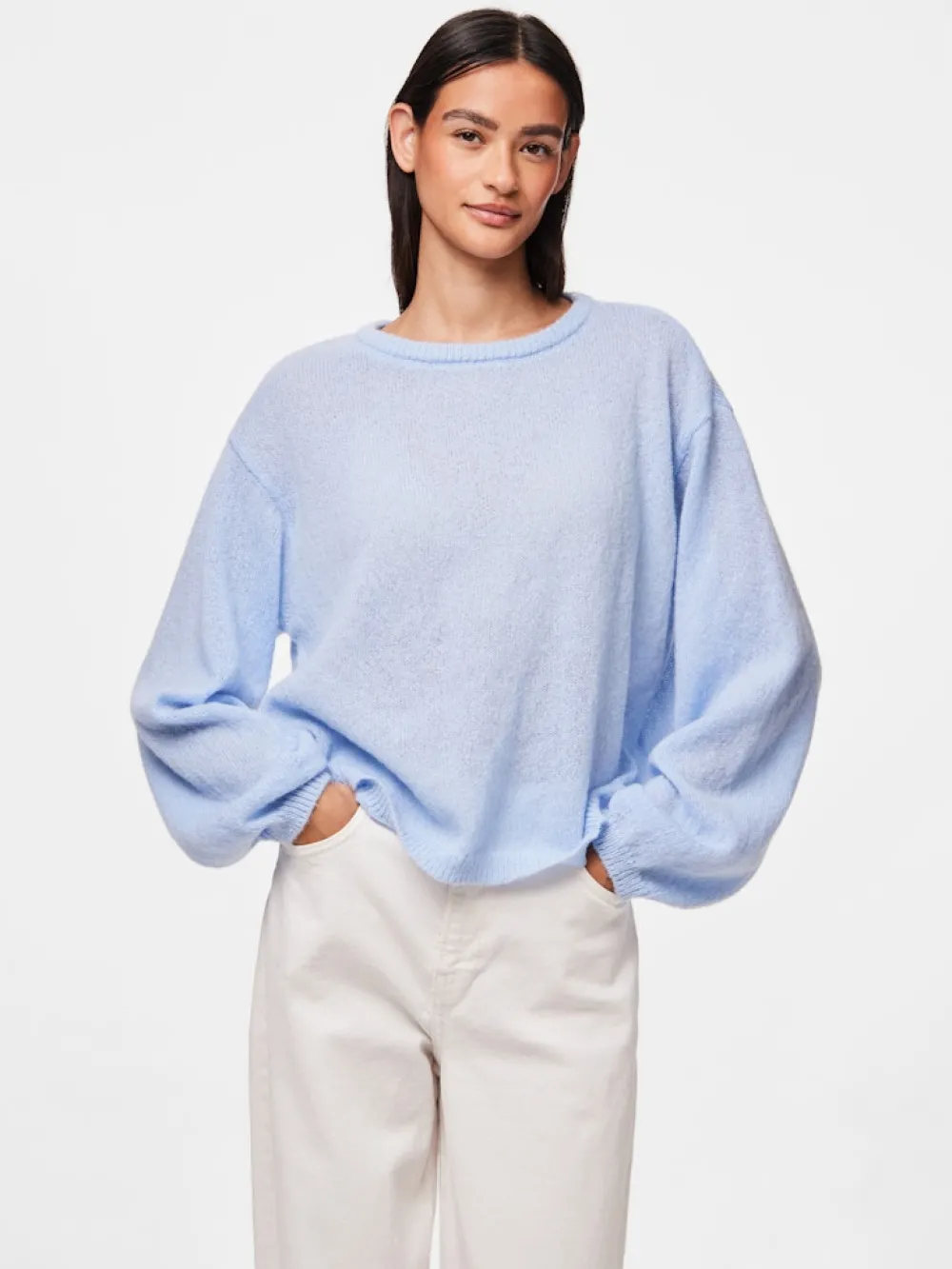 pcida_ls_oneck_knit_cashm_2.webp Pieces PCIda LS O-Neck Knit Cashmere Blue- Strick & Cardigans