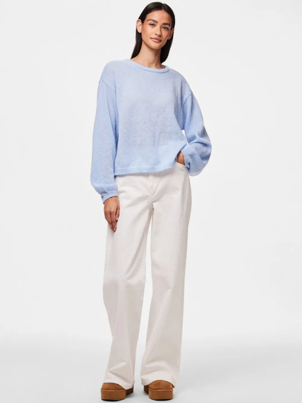 pcida_ls_oneck_knit_cashm_3.webp Pieces PCIda LS O-Neck Knit Cashmere Blue- Strick & Cardigans