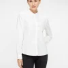 Pieces PCIrena LS Oxford Shirt Bright White- Shirts & Blusen