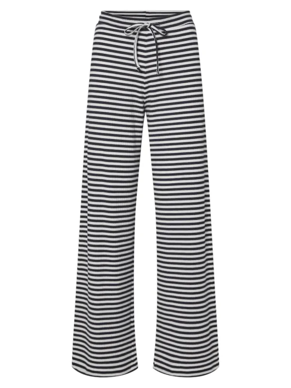 Pieces PCLaya MW Wide Pants Maritime Blue- Hosen