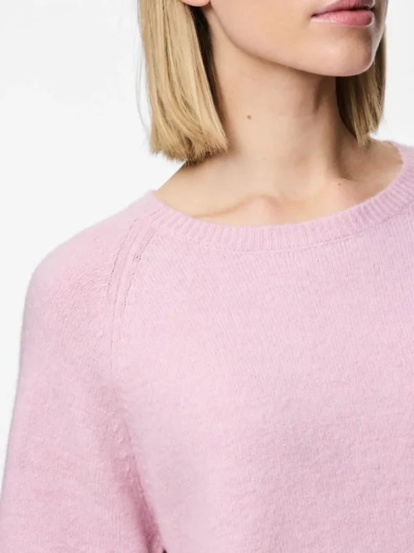 Pieces PCMikela SS O-Neck Knit Dawn Pink- Strick & Cardigans