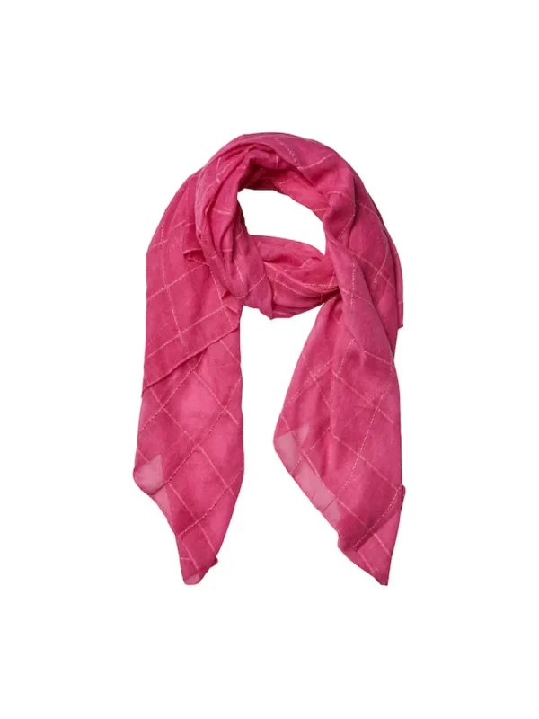 Pieces PCMiselle Lurex Long Scarf Fuchsia Purple- Schals