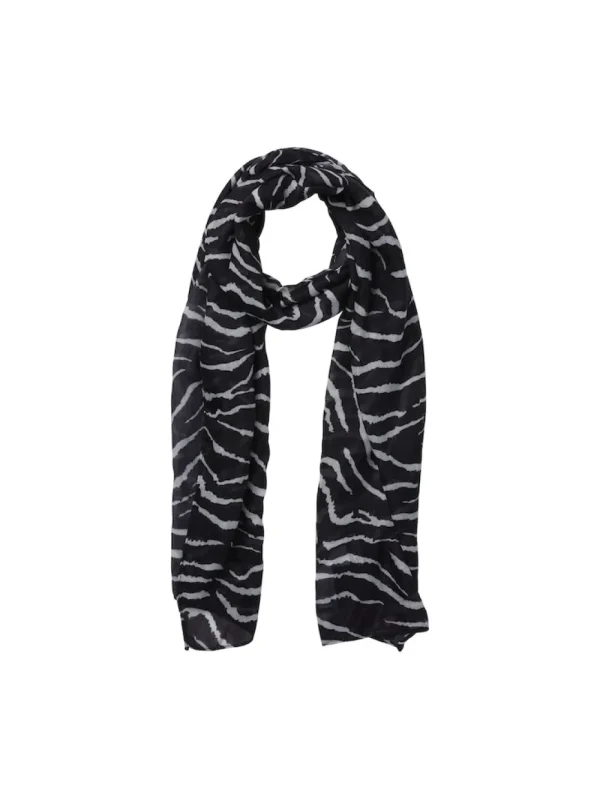 Pieces PCNajana Long Scarf Black Zebra- Schals