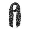 Pieces PCNajana Long Scarf Black Leodot- Schals