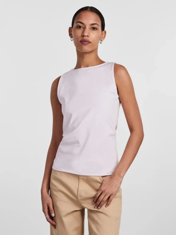 Pieces PCNeja SL Top Bright White- T-shirts & Tops