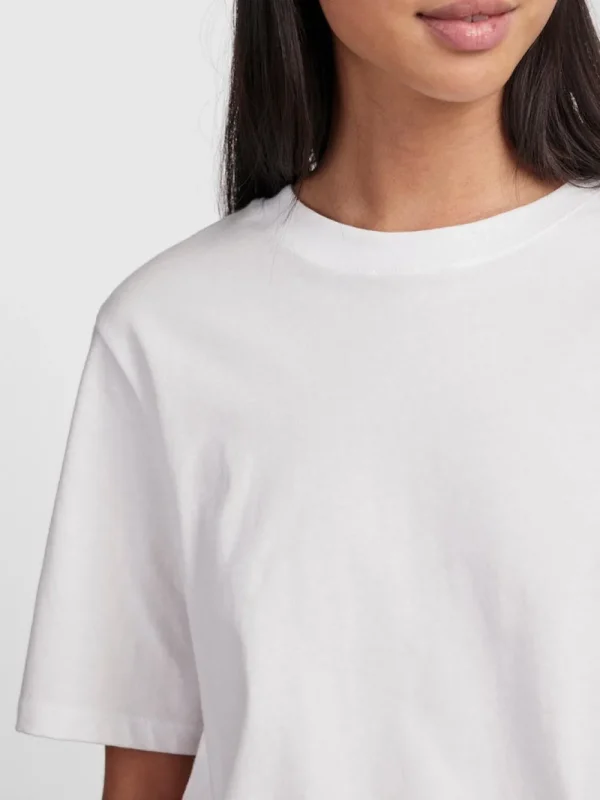 Pieces PCRia SS Solid Tee Bright White- T-shirts & Tops