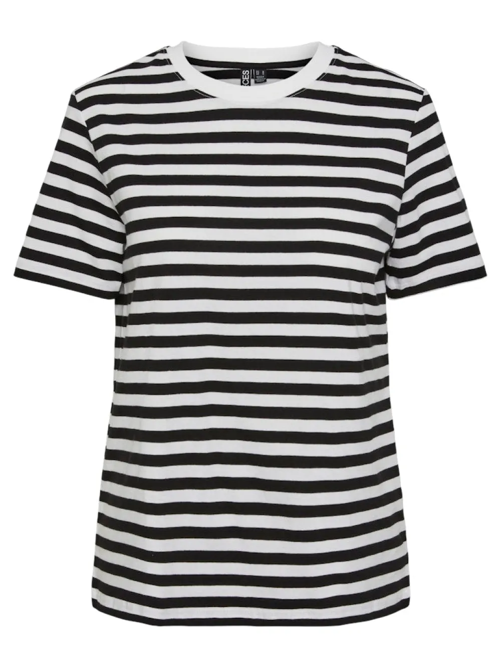 pcria_ss_tee_stripes_blac_0.webp Pieces PCRia SS Tee Stripes- T-shirts & Tops
