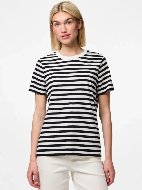 Pieces PCRia SS Tee Stripes- T-shirts & Tops