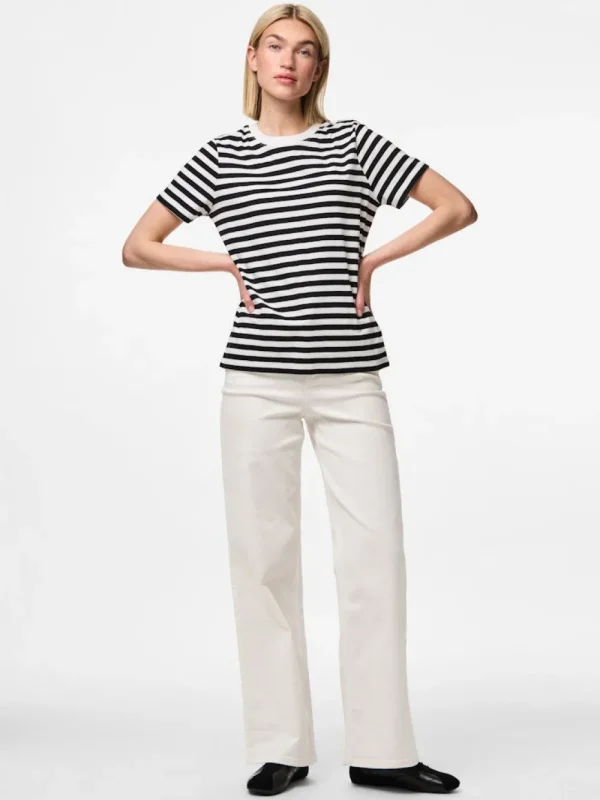 Pieces PCRia SS Tee Stripes- T-shirts & Tops